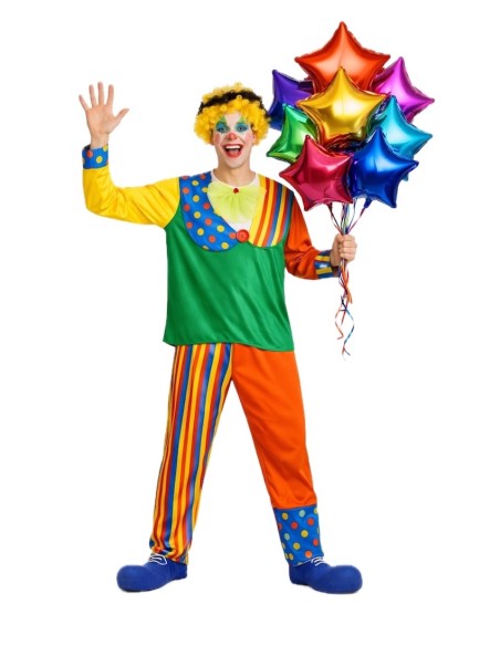 Costume de Clown Homme Taille L | Costumes pour Adultes Le Roi du Carnaval